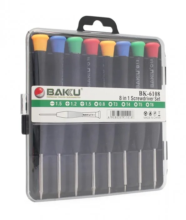 Set Destornilladores 8 en 1 BAKU BK-6108